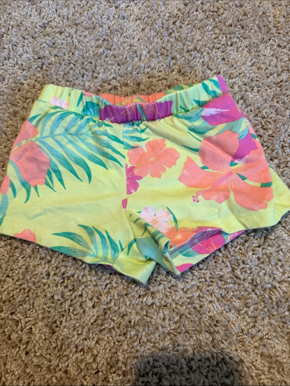 ***6 for $20***The Children's Place Tropical Floral Shorts with Pink Accents